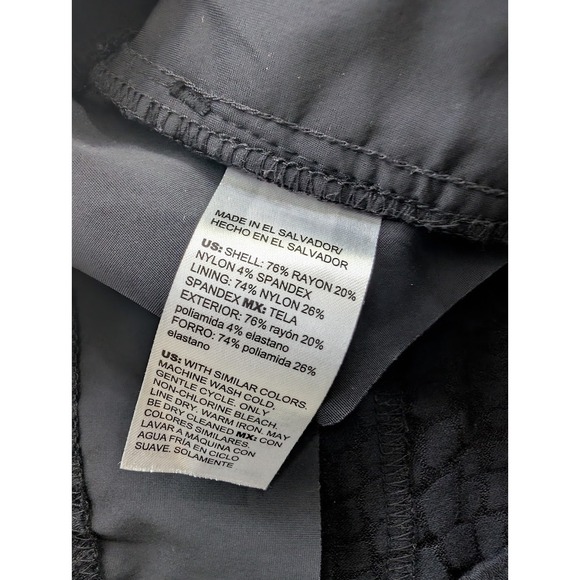 Chicos Size 10 P Womens Gray Textured Stretchy Casual Pants - Picture 7 of 8